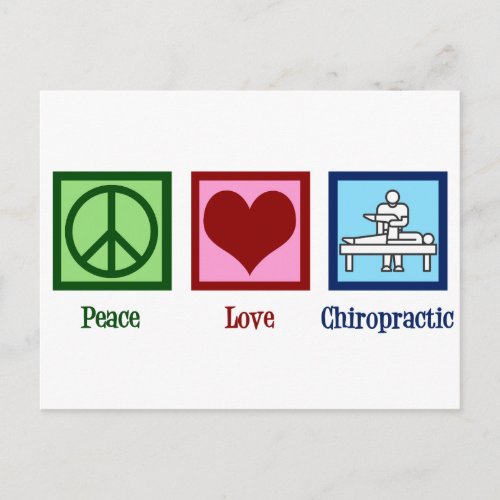 Peace Love Chiropractic Postcard