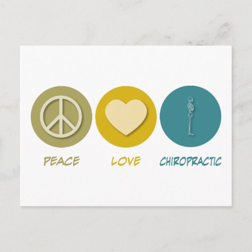 Peace Love Chiropractic Postcard