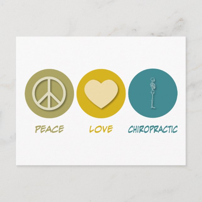Peace Love Chiropractic Postcard (Front)