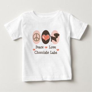 Peace Love Chocolate Labs Baby T-shirt