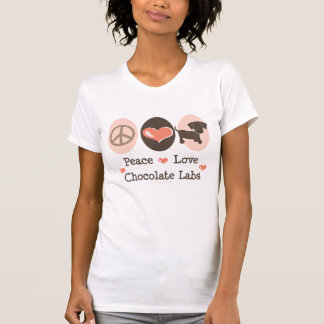 Peace Love Chocolate Labs Distressed Tee