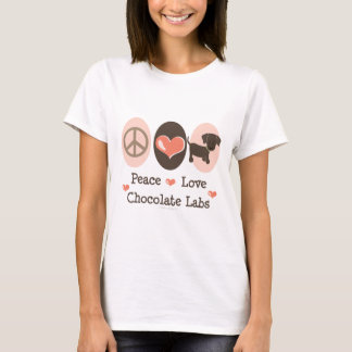 Peace Love Chocolate Labs T-shirt