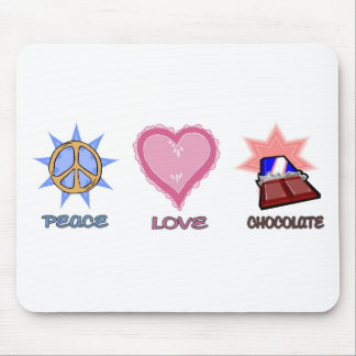 Peace Love & Chocolate Mouse Pad