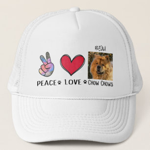 Peace Love Chow Chows Dog Lovers Trucker Hat