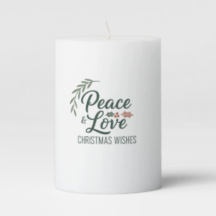 Peace & Love Christmas Candle