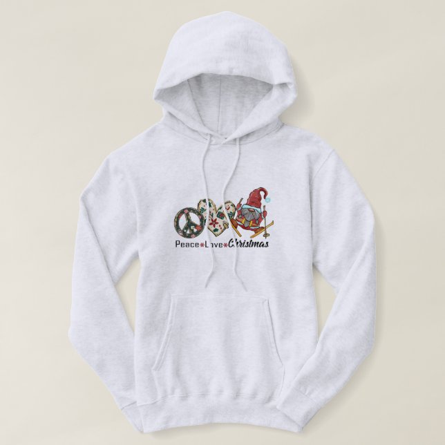 Peace Love Christmas  Hoodie (Design Front)