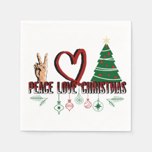 Peace Love Christmas Stainless Napkins