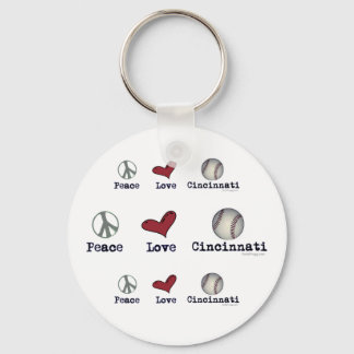 Peace Love Cincinnati Keychain