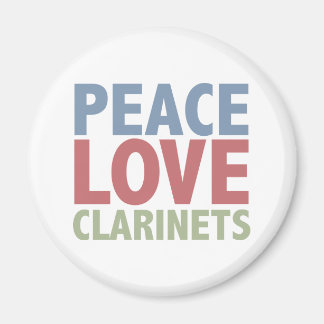 Peace Love Clarinets Magnet