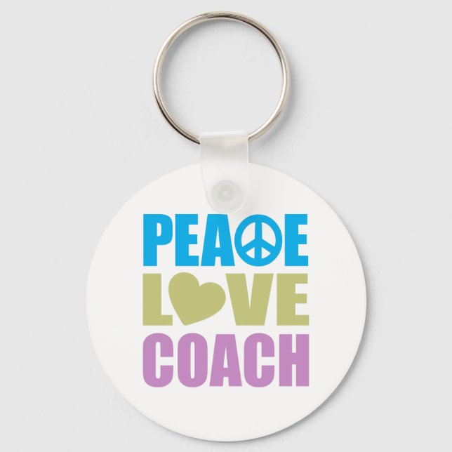 Peace Love Coach Keychain (Front)