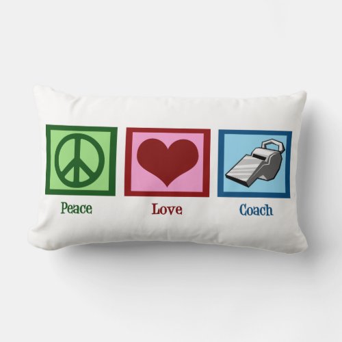 Peace Love Coach Lumbar Pillow