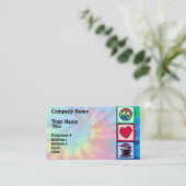 Peace, Love, Coffee Business Card (Standing Front)