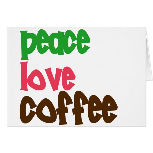Peace Love Coffee Cards (Front Horizontal)