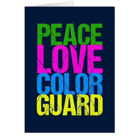 Peace Love Color Guard Cards (Front)