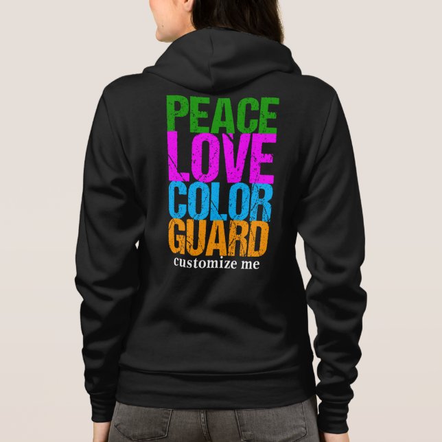 Peace Love Color Guard Custom Hoodie (Back)