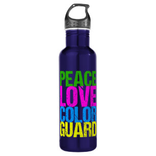 Peace Love Color Guard Cute Colorguard Stainless Steel Water Bottle