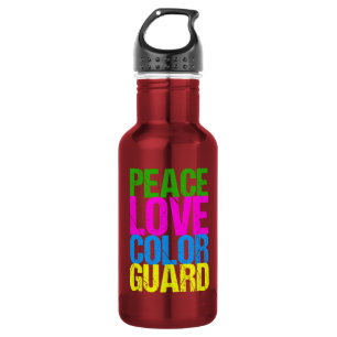 Peace Love Color Guard Cute Colorguard Stainless Steel Water Bottle