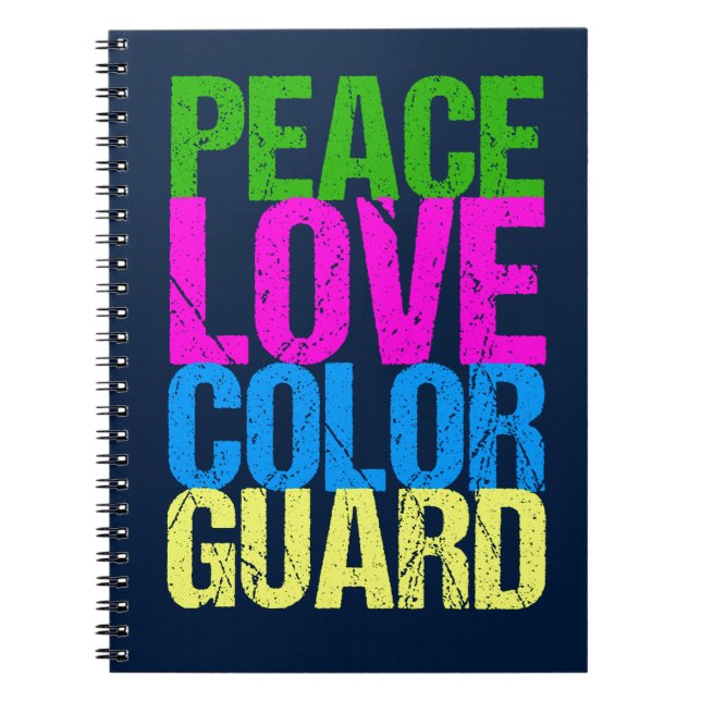 Peace Love Color Guard Notebook (Front)