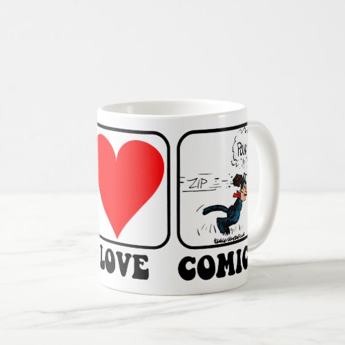 Peace Love Comics Mug Featuring Krazy Kat