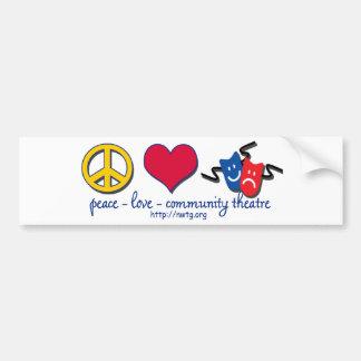 Peace Love Community Theatre Bumper Sticker