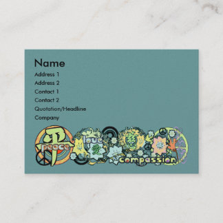 Peace Love Compassion Business Card