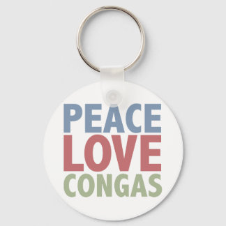 Peace Love Congas Keychain