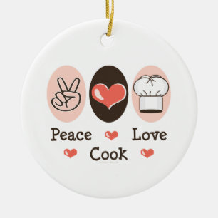 Peace Love Cook Ornament
