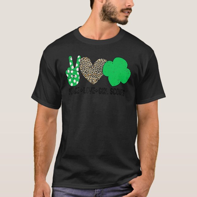 Peace Love Cookie Scout For Girls Bakery Cookie Se T-Shirt (Front)