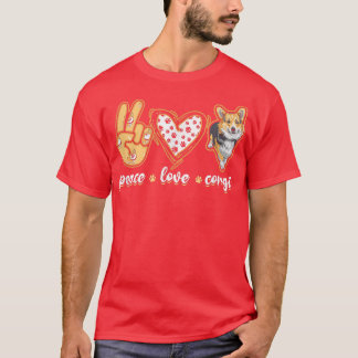Peace Love Corgiwelsh corgi  T-Shirt