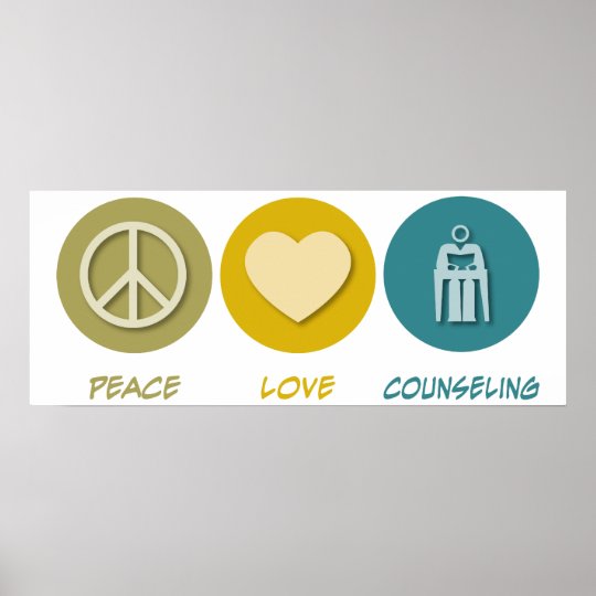 Peace Love Counseling Poster  Zazzle