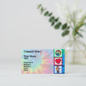 Peace, Love, Country Music Business Card (Standing Front)