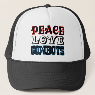 Peace Love Cowboys Trucker Hat