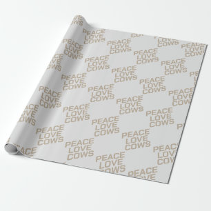 Peace Love Cows Wrapping Paper