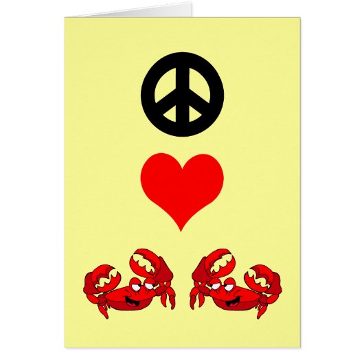 Peace love crabs cards (Front)