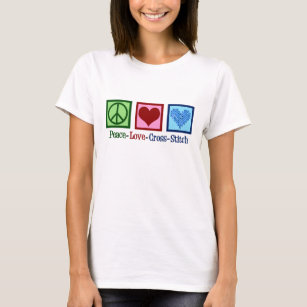 Peace Love Cross Stitch Women's T-Shirt