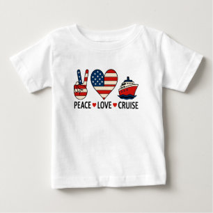 Peace Love Cruise USA Vacation Vibes Baby T-Shirt