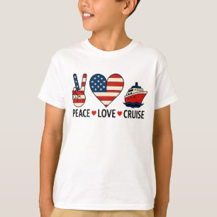 Peace Love Cruise USA Vacation Vibes T-Shirt