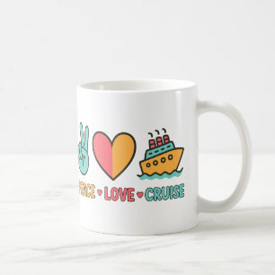 Peace Love Cruise Vacation Coffee Mug