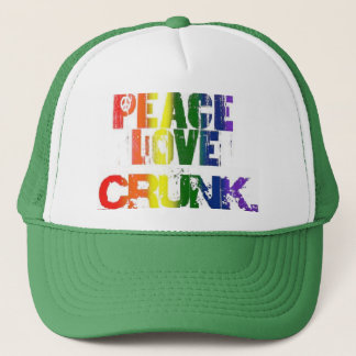 PEACE, LOVE & CRUNK TRUCKER HAT