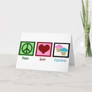 Peace Love Cupcakes Card