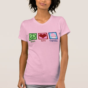 Peace Love Cupcakes Cute Cupcake T-Shirt