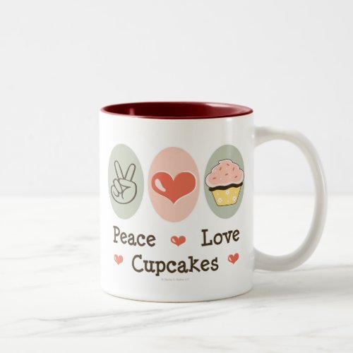 Peace Love Cupcakes Mug