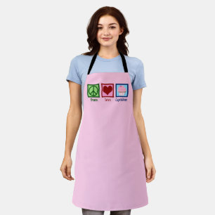 Peace Love Cupcakes Pretty Pink Baker Apron