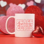 Peace Love Cupid Valentine's Day Coffee Mug<br><div class="desc">Enjoy your coffee with an extra bit of love this February!</div>