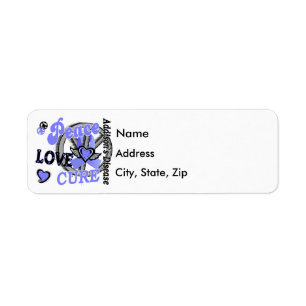 Peace Love Cure 2 Addison's Disease Label