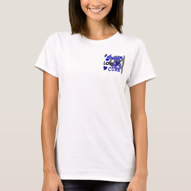 Peace Love Cure 2 Ankylosing Spondylitis T-Shirt (Front)