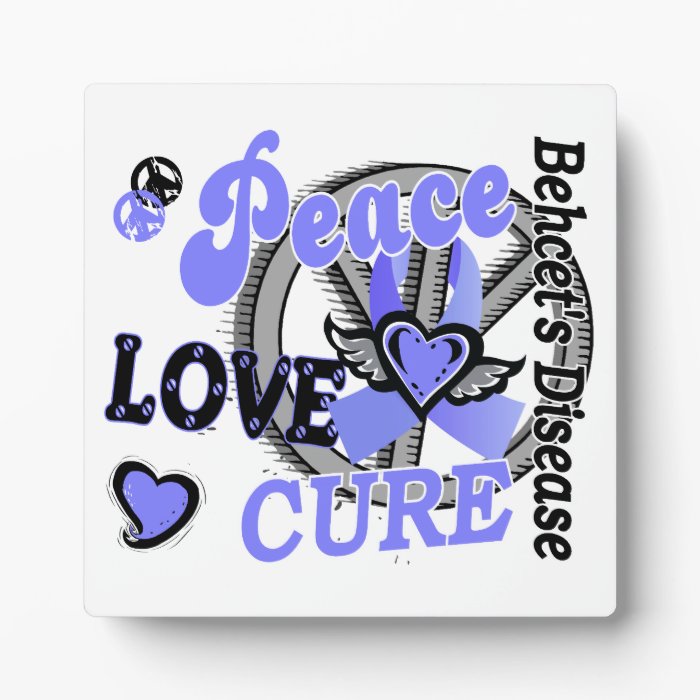 Peace Love Cure 2 Behcet's Disease Photo Plaque