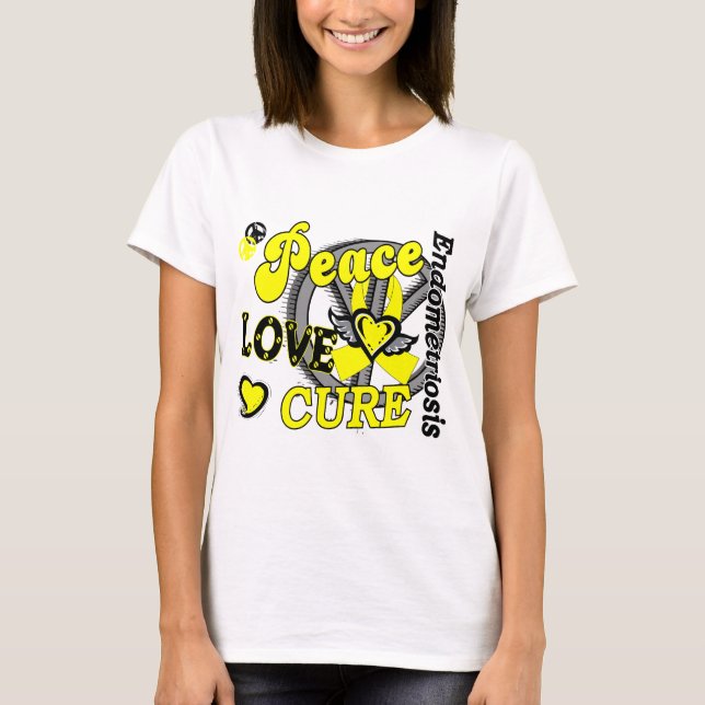 Peace Love Cure 2 Endometriosis T-Shirt (Front)