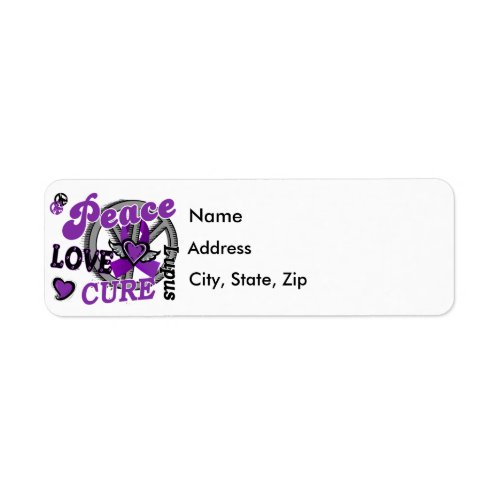 Peace Love Cure 2 Lupus Label