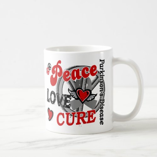 Peace Love Cure 2 Parkinsons Disease Coffee Mug
